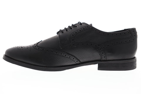 Frank Wright Merc MFW533 Mens Black Leather Low Top Wingtip Oxfords Shoes