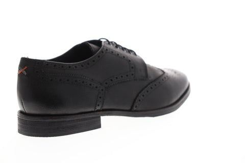 Frank Wright Merc MFW533 Mens Black Leather Low Top Wingtip Oxfords Shoes