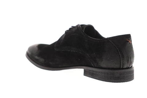 Frank Wright Stringer MFW534 Mens Black Suede Lace Up Plain Toe Oxfords Shoes