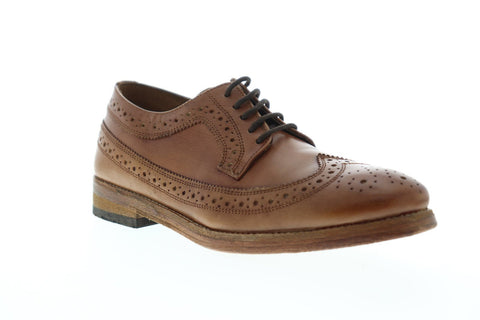Frank Wright Bude Mens Brown Leather Casual Dress Lace Up Oxfords Shoes