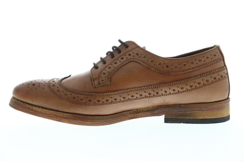 Frank Wright Bude Mens Brown Leather Casual Dress Lace Up Oxfords Shoes