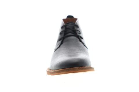 Frank Wright Strachan MFW871 Mens Black Leather Lace Up Chukkas Boots