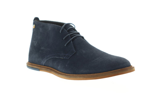 Frank Wright Strachan MFW871 Mens Blue Suede Lace Up Chukkas Boots