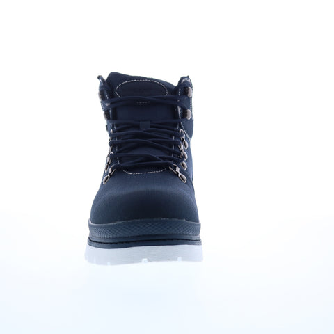 Lugz Grotto Ripstop MGROTRT-411 Mens Blue Canvas Lace Up Casual Dress Boots