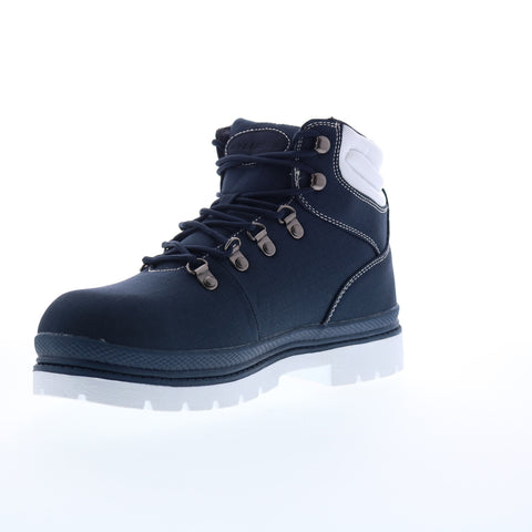 Lugz Grotto Ripstop MGROTRT-411 Mens Blue Canvas Lace Up Casual Dress Boots