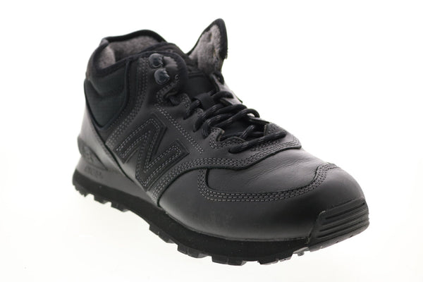 New Balance 574 MH574OAC Mens Black Wide Leather Lifestyle