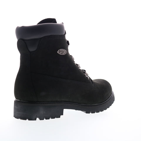 Lugz Khan MKHANN-001 Mens Black Suede Lace Up Casual Dress Boots