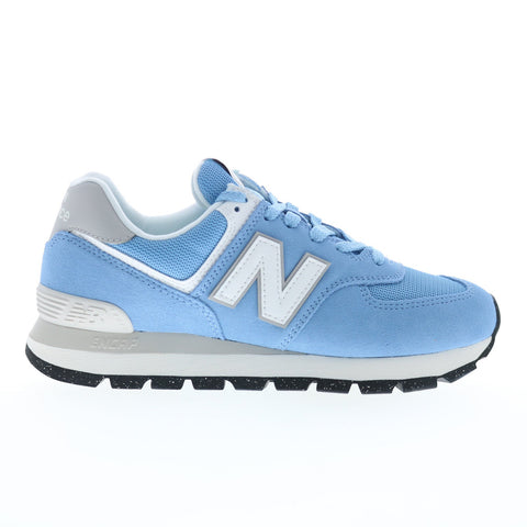 New Balance 574 ML574D2A Mens Blue Suede Lace Up Lifestyle Sneakers Shoes