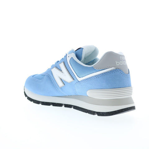 New Balance 574 ML574D2A Mens Blue Suede Lace Up Lifestyle Sneakers Shoes