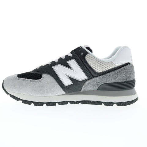 New Balance 574 D ML574D2B Mens Black Suede Lifestyle Sneakers Shoes