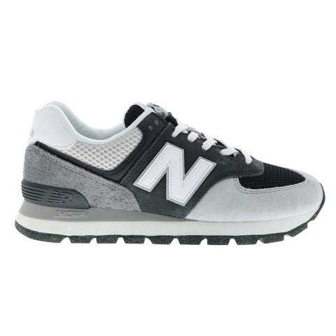 New Balance 574 D ML574D2B Mens Black Suede Lifestyle Sneakers Shoes