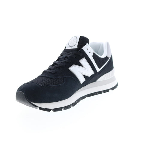 New Balance 574 ML574D2I Mens Black Suede Lifestyle Sneakers Shoes