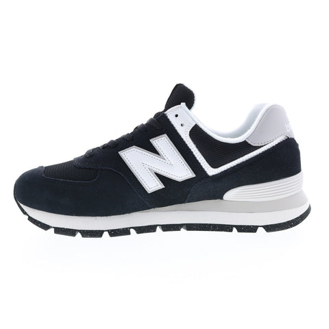 New Balance 574 ML574D2I Mens Black Suede Lifestyle Sneakers Shoes