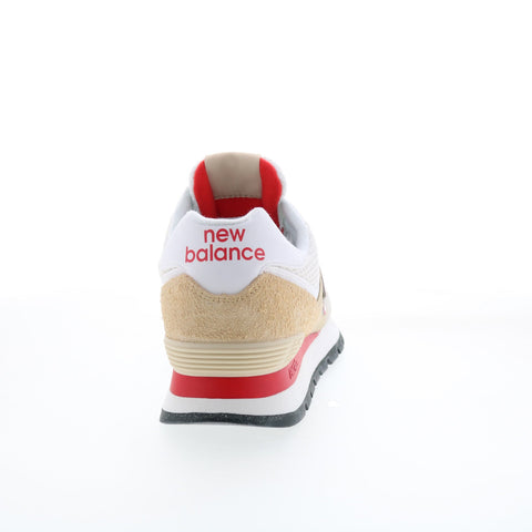 New Balance 574 ML574D2L Mens Beige Suede Lace Up Lifestyle Sneakers Shoes