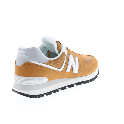 New Balance 574 ML574D2Z Mens Orange Suede Lifestyle Sneakers Shoes
