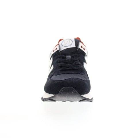 New Balance 574 ML574DAT Mens Black Suede Lace Up Lifestyle Sneakers Shoes