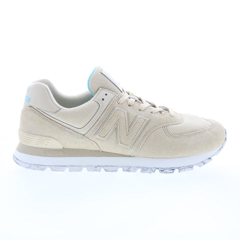 New Balance 574 ML574DT2 Mens Beige Suede Lace Up Lifestyle Sneakers Shoes