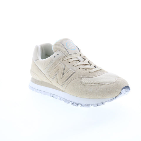 New Balance 574 ML574DT2 Mens Beige Suede Lace Up Lifestyle Sneakers Shoes