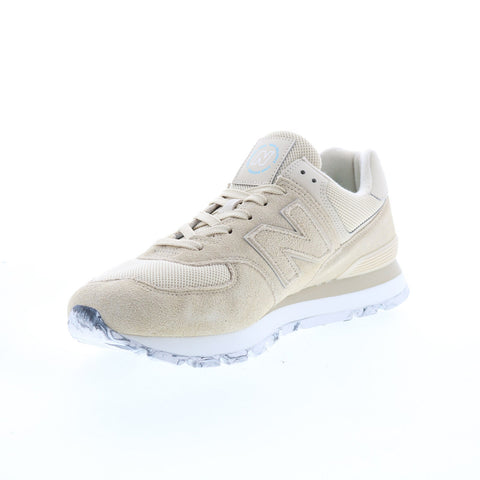 New Balance 574 ML574DT2 Mens Beige Suede Lace Up Lifestyle Sneakers Shoes