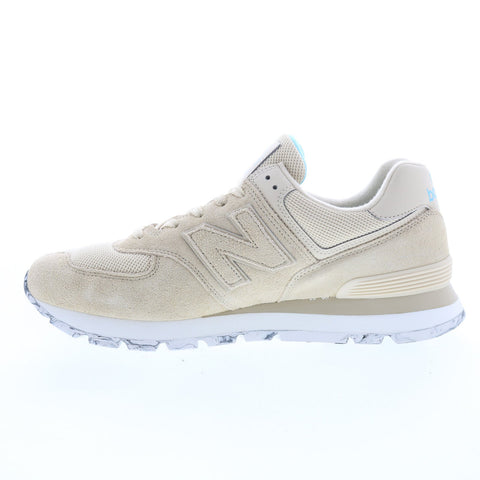 New Balance 574 ML574DT2 Mens Beige Suede Lace Up Lifestyle Sneakers Shoes