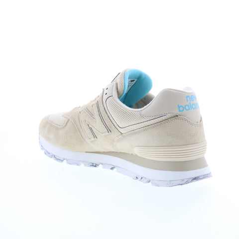 New Balance 574 ML574DT2 Mens Beige Suede Lace Up Lifestyle Sneakers Shoes