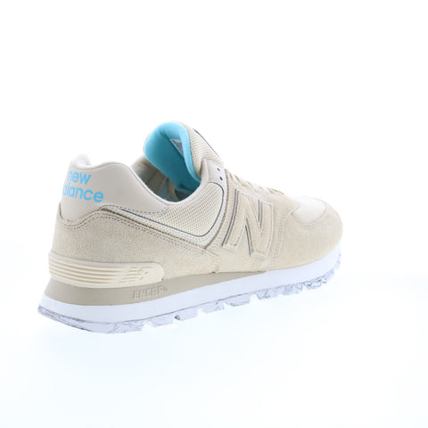 New Balance 574 ML574DT2 Mens Beige Suede Lace Up Lifestyle Sneakers Shoes