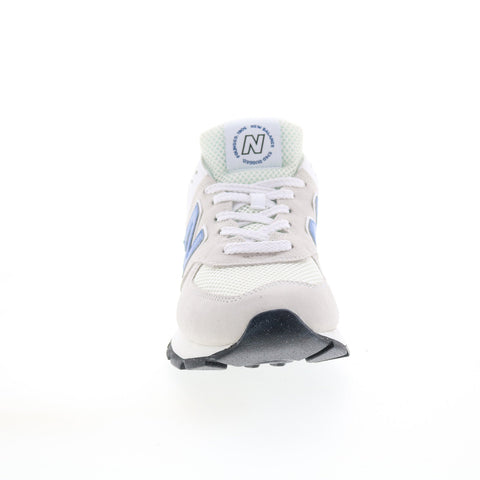 New Balance 574 ML574DWS Mens White Suede Lace Up Lifestyle Sneakers Shoes