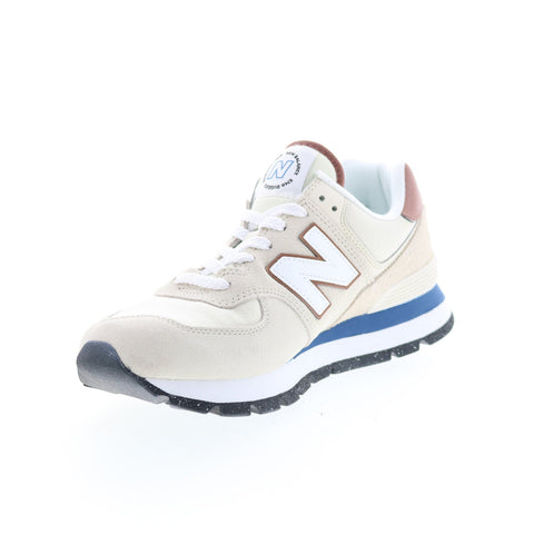 New Balance 574 ML574DWW Mens Beige Suede Lace Up Lifestyle Sneakers Shoes