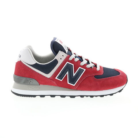 New Balance 574 ML574EH2 Mens Red Suede Lace Up Lifestyle Sneakers Shoes