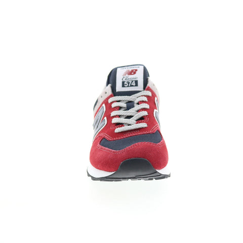 New Balance 574 ML574EH2 Mens Red Suede Lace Up Lifestyle Sneakers Shoes