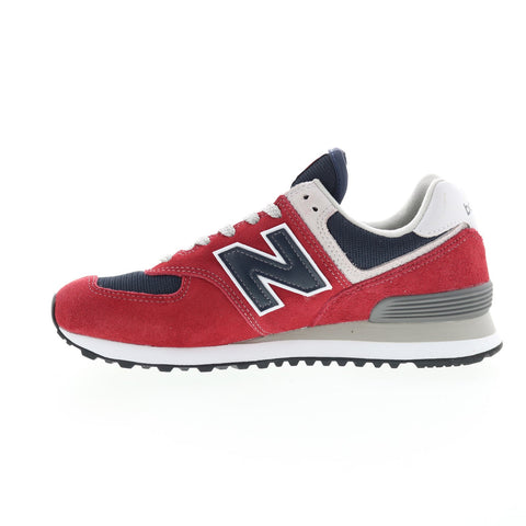New Balance 574 ML574EH2 Mens Red Suede Lace Up Lifestyle Sneakers Shoes