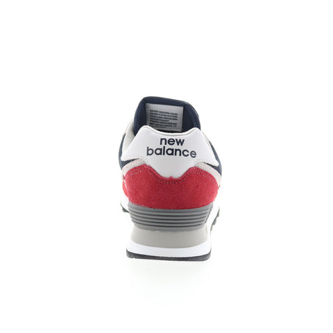 New Balance 574 ML574EH2 Mens Red Suede Lace Up Lifestyle Sneakers Shoes