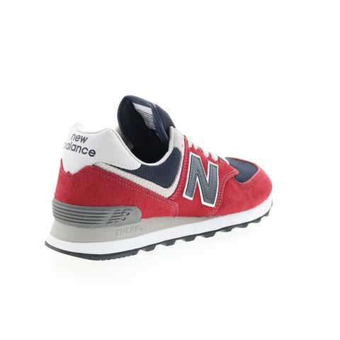 New Balance 574 ML574EH2 Mens Red Suede Lace Up Lifestyle Sneakers Shoes