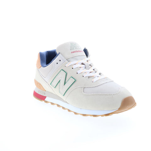 New Balance 574 ML574GE2 Mens Beige Suede Lace Up Lifestyle Sneakers Shoes