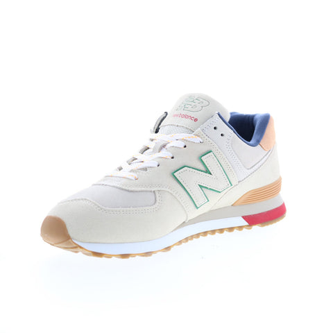 New Balance 574 ML574GE2 Mens Beige Suede Lace Up Lifestyle Sneakers Shoes