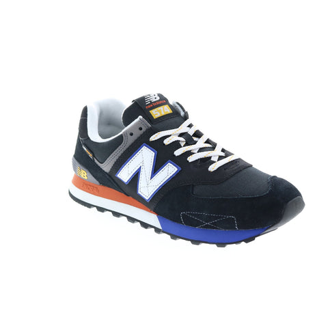New Balance 574 ML574HI2 Mens Black Suede Lifestyle Sneakers Shoes