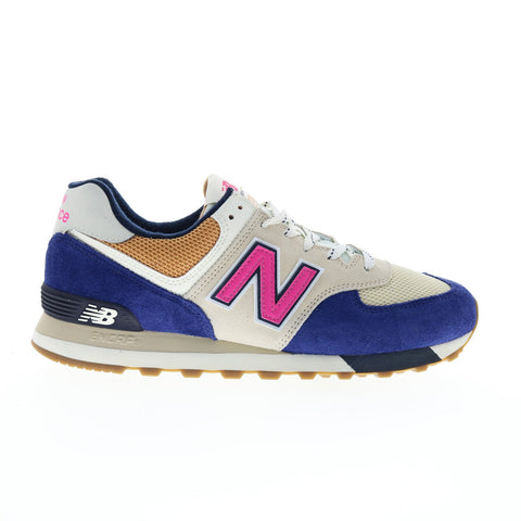 New Balance 574 ML574LF2 Mens Beige Suede Lace Up Lifestyle Sneakers Shoes