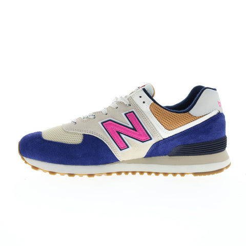 New Balance 574 ML574LF2 Mens Beige Suede Lace Up Lifestyle Sneakers Shoes