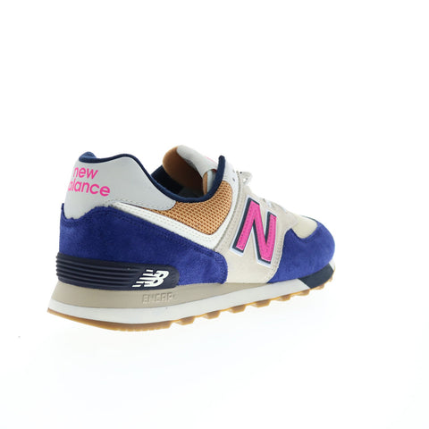 New Balance 574 ML574LF2 Mens Beige Suede Lace Up Lifestyle Sneakers Shoes