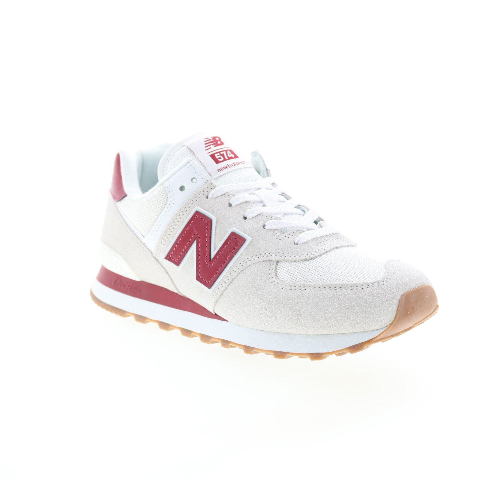 New Balance 574 ML574TE2 Mens White Suede Lace Up Lifestyle