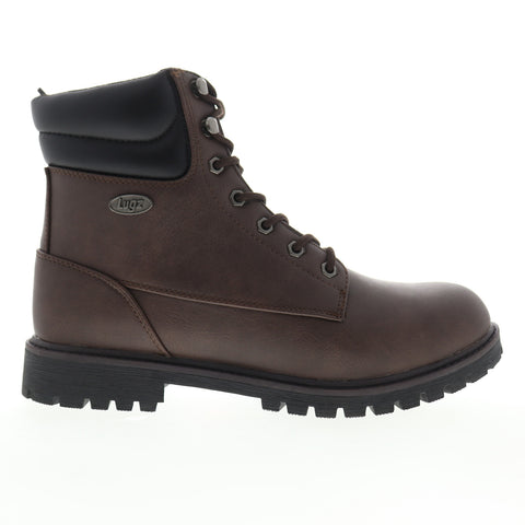 Lugz Nile HI MNILEHGV-241 Mens Brown Leather High Top Lace Up Casual Dress Boots