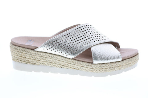 Earth Modena Marigold Leather Womens Gold Slingback Sandals Shoes