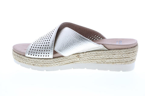 Earth Modena Marigold Leather Womens Gold Slingback Sandals Shoes