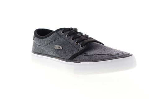 Lugz Rivington Mens Black Canvas Low Top Lace Up Lifestyle Sneakers Shoes