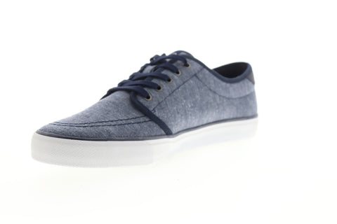 Lugz Rivington Mens Blue Canvas Low Top Lace Up Lifestyle Sneakers Shoes