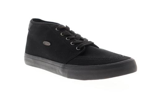 Lugz Rivington Mid Mens Black Canvas Low Top Lace Up Lifestyle Sneakers Shoes