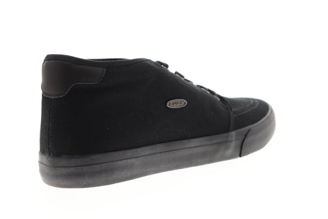 Lugz Rivington Mid Mens Black Canvas Low Top Lace Up Lifestyle Sneakers Shoes