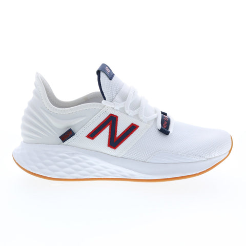 New Balance Fresh Foam Roav MROAVSAM Mens White Canvas Athletic Runnning Shoes