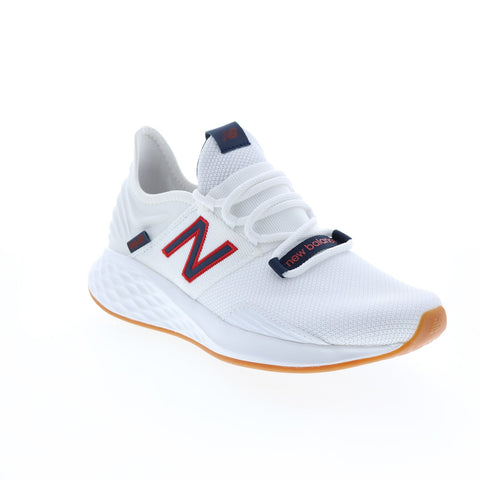 New Balance Fresh Foam Roav MROAVSAM Mens White Canvas Athletic Runnning Shoes