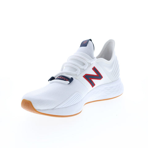 New Balance Fresh Foam Roav MROAVSAM Mens White Canvas Athletic Runnning Shoes